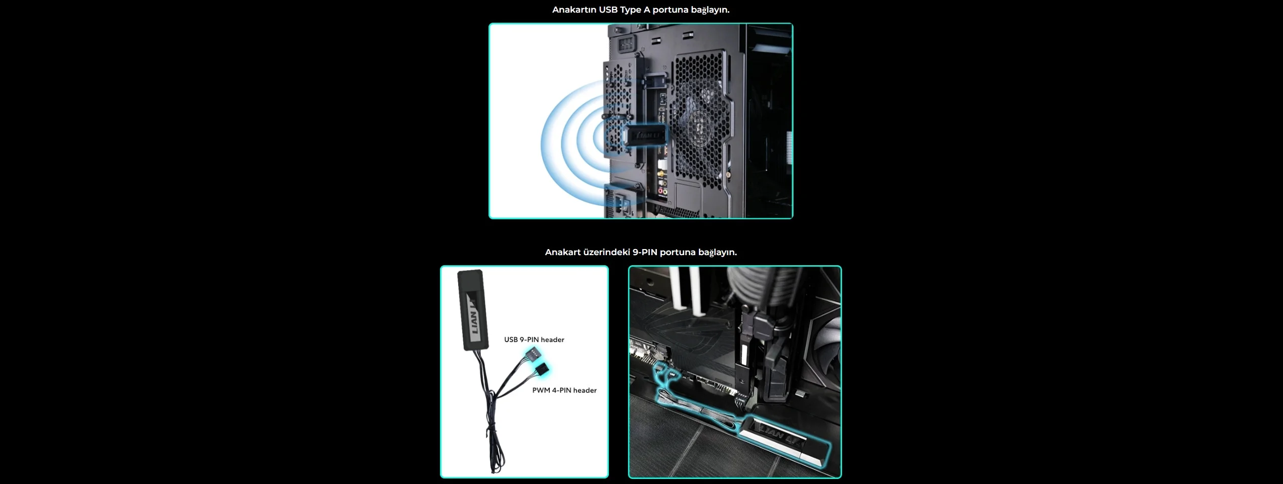 Lian Li UNI FAN TL WIRELESS LCD 3x120mm Beyaz Kasa Fanı