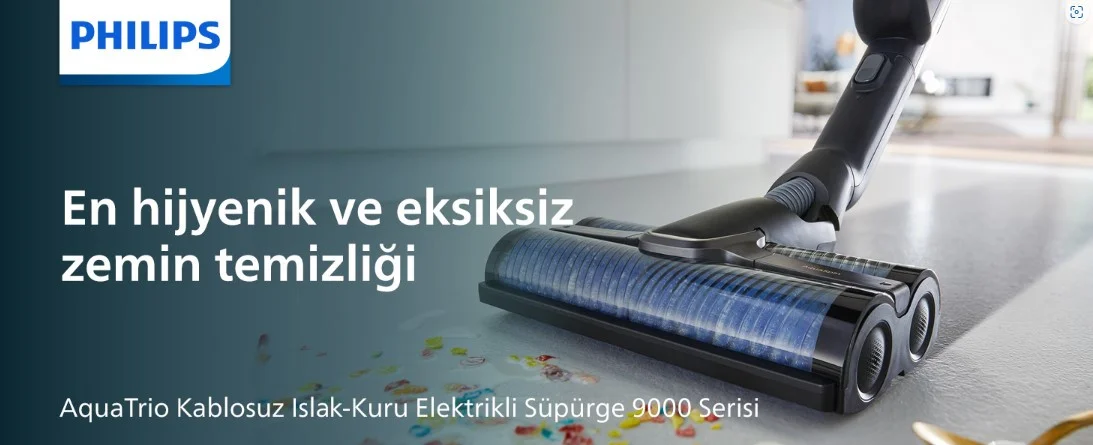 Philips Aqua Trio XW9383/01 Islak Kuru Şarjlı Dikey Süpürge