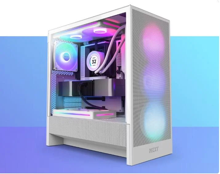 NZXT H Series H5 Flow RGB CC-H52FW-R1 Beyaz ATX Mid Tower Gaming (Oyuncu) Kasa (2024)