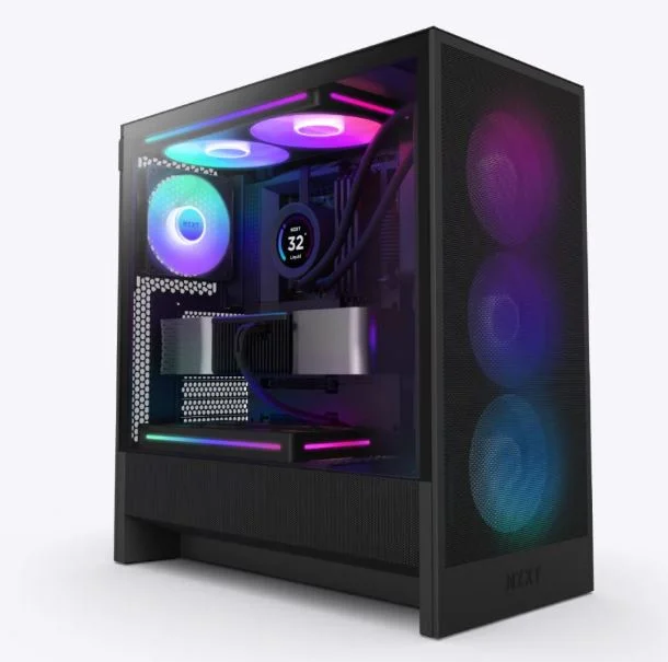 NZXT H Series H5 Flow RGB CC-H52FB-R1 Siyah ATX Mid Tower Gaming (Oyuncu) Kasa (2024)