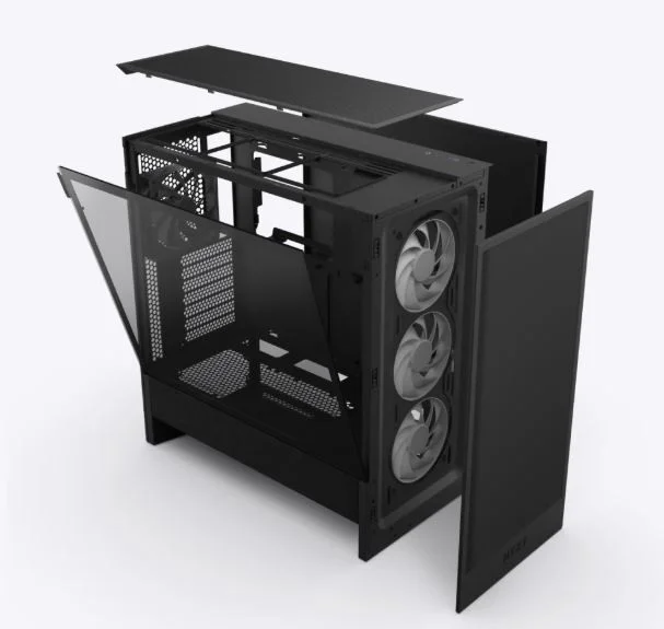 NZXT H Series H5 Flow RGB CC-H52FB-R1 Siyah ATX Mid Tower Gaming (Oyuncu) Kasa (2024)