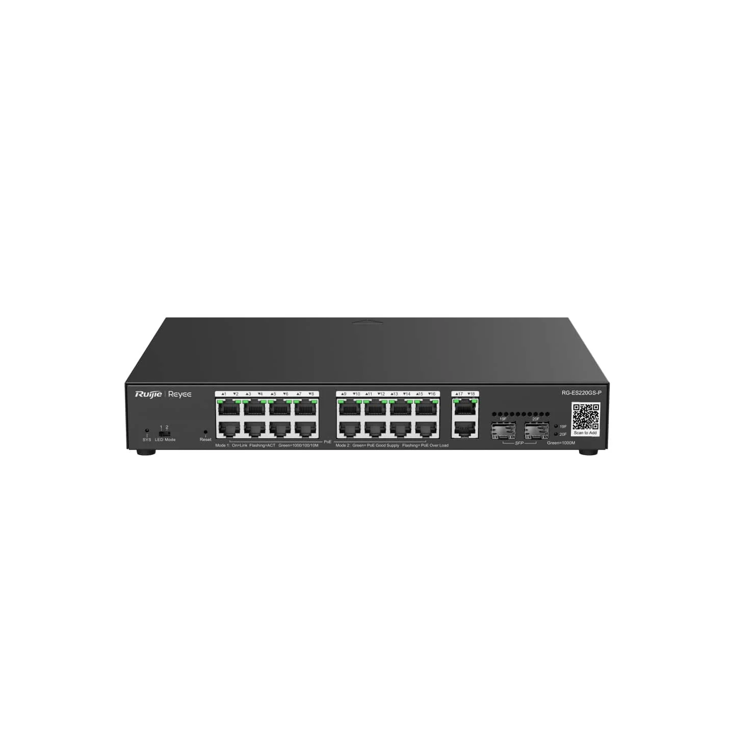 Ruijie Reyee RG-ES220GS-P 20 Port Gigabit Yönetilebilir PoE Switch