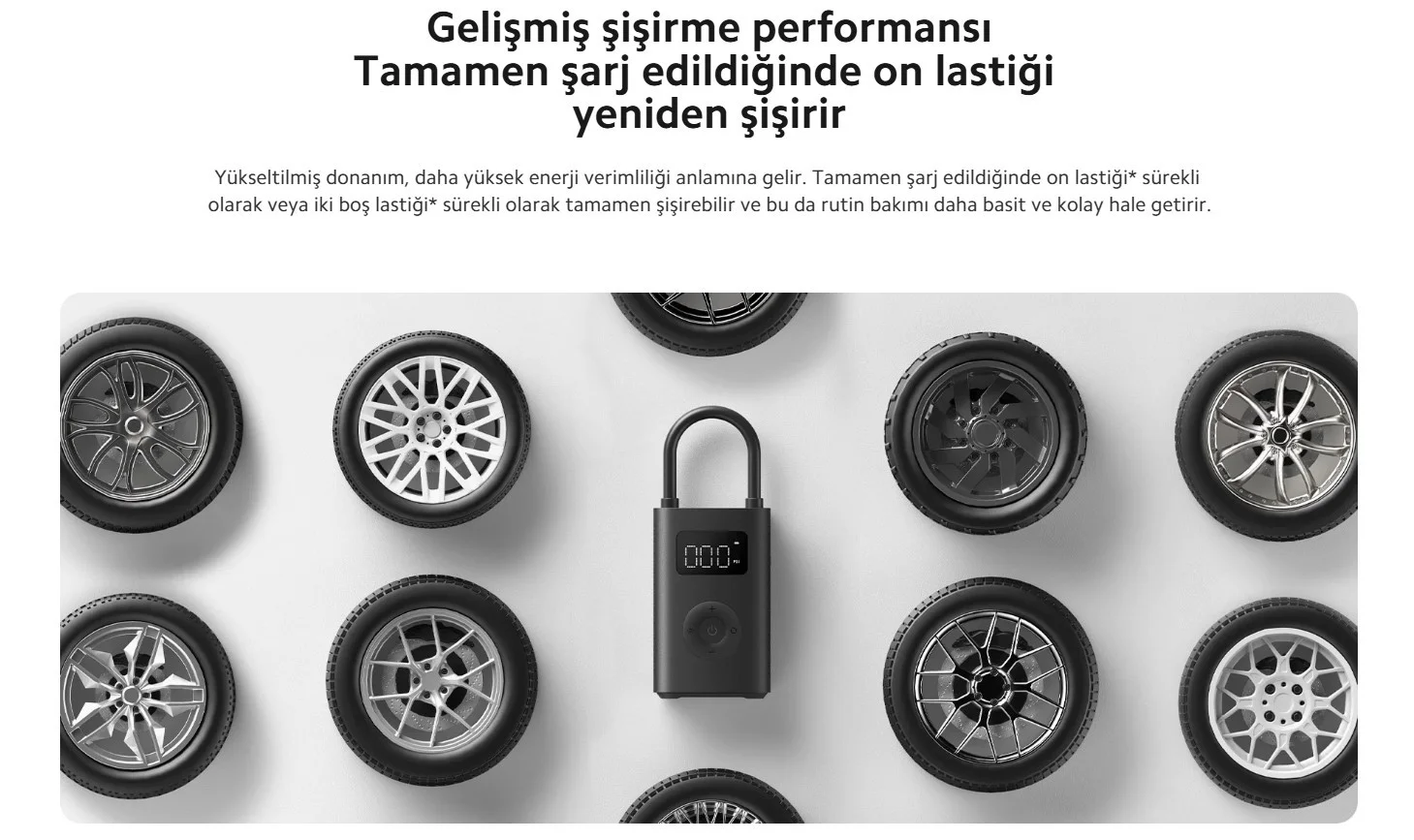 Xiaomi Taşınabilir Elektrikli Hava Kompresörü 2