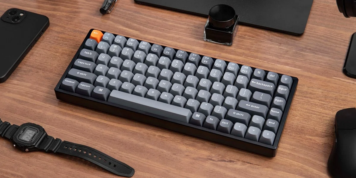 Keychron K2 Max %75 RGB Brown Switch Kablosuz Türkçe Mekanik Karbon Siyah Gaming Klavye