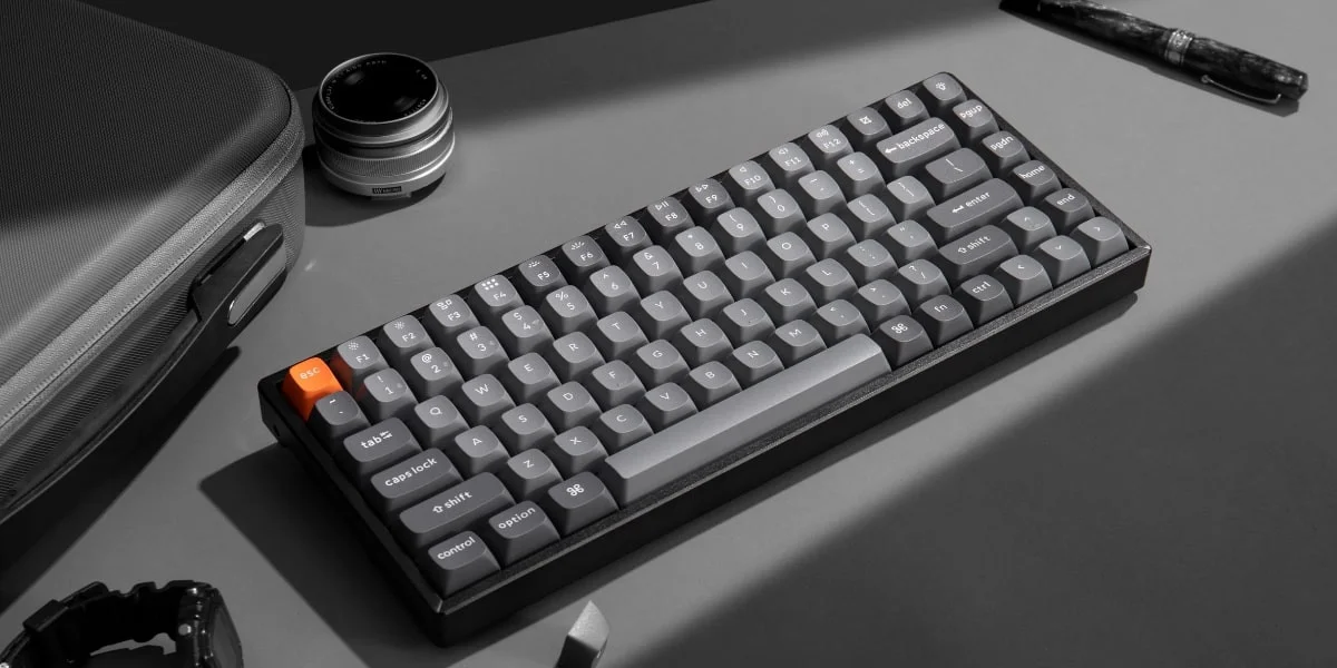 Keychron K2 Max %75 RGB Brown Switch Kablosuz Türkçe Mekanik Karbon Siyah Gaming Klavye