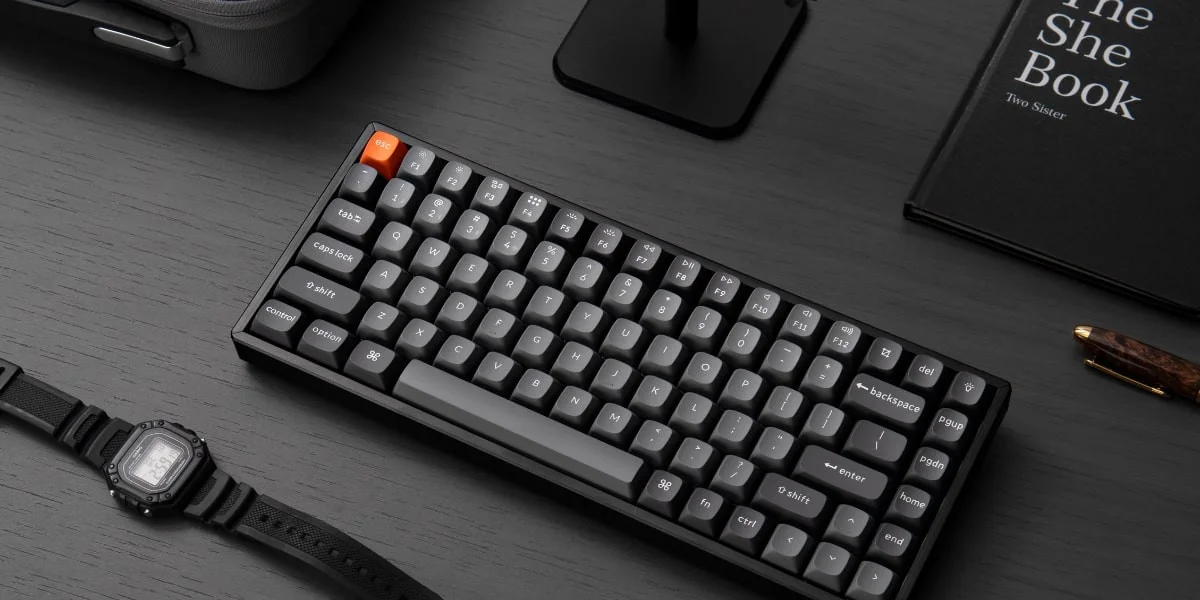 Keychron K2 Max %75 RGB Brown Switch Kablosuz Türkçe Mekanik Karbon Siyah Gaming Klavye