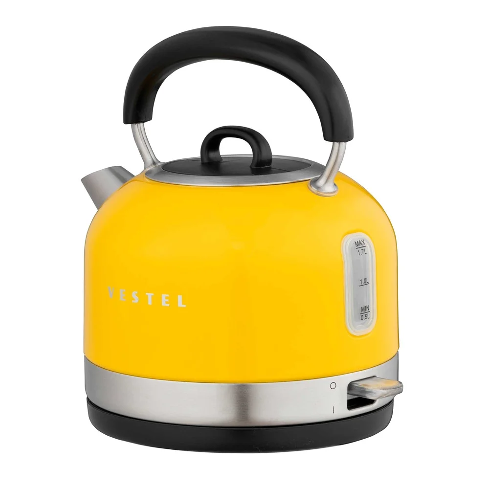 Vestel Retro Kırmızı 2200 W 1.7 lt Çelik Kettle