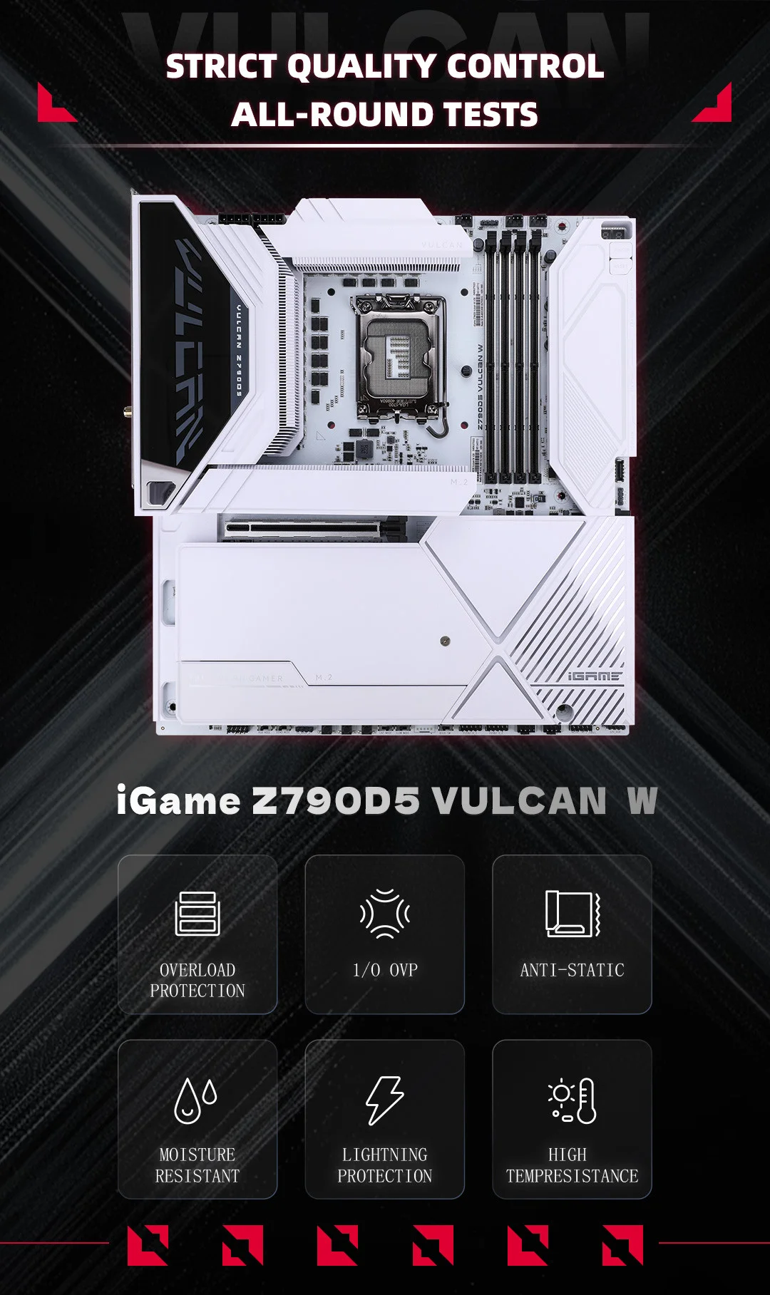 COLORFUL iGame Z790 VULCAN W V20 DDR5 8800Mhz (OC) E-ATX LGA1700 Gaming Anakart