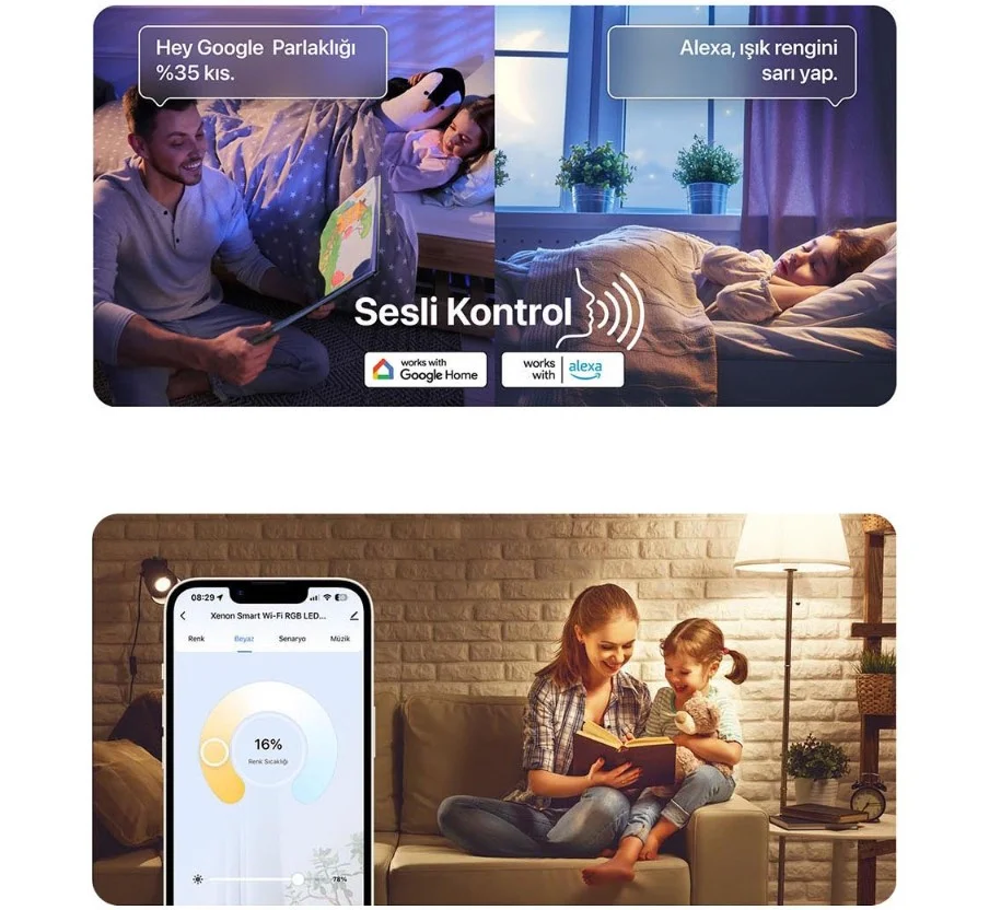 Xenon Smart Wi-Fi LED Akıllı RGB Ampul