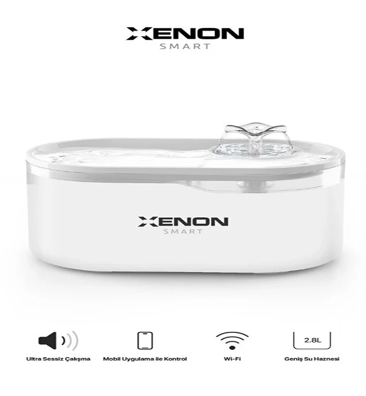 Xenon Smart Akıllı Wifi Destekli Kedi Su Pınarı X8650_M1 Beyaz