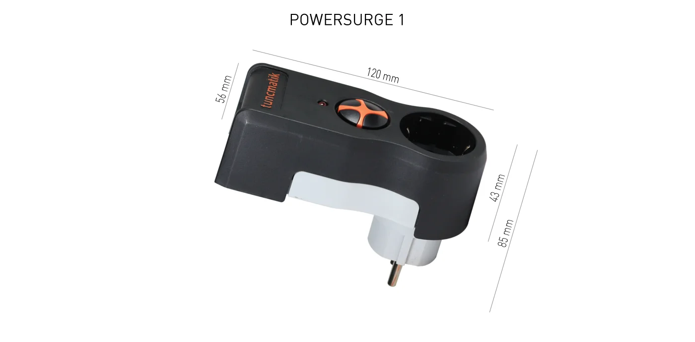 Tunçmatik Powersurge 1050 Joule 1`li Siyah