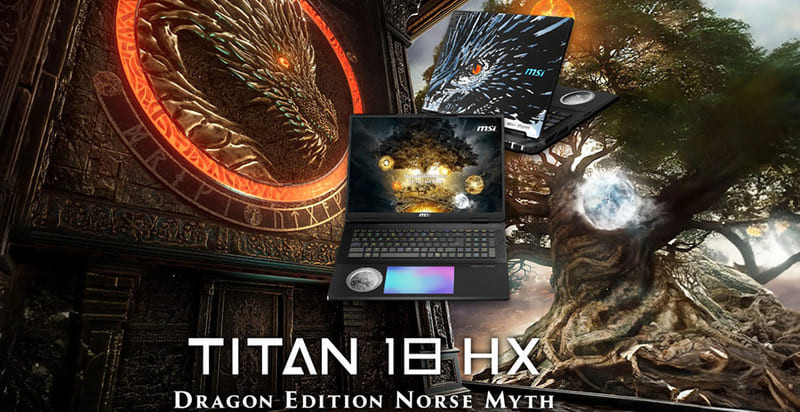 MSI Titan 18 HX Dragon Edition Norse Myth A2XWJG-272TR ULTRA 9 285HX 96GB DDR5 RTX5090 GDDR7 24GB 6TB SSD 18.0 UHD+ Win11P Gaming (Oyuncu) Notebook