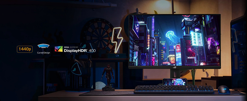 ASUS ROG Strix XG27WCMS 27″ 280Hz 1ms QHD Adaptive-Sync VA Gaming (Oyuncu)  Monitör