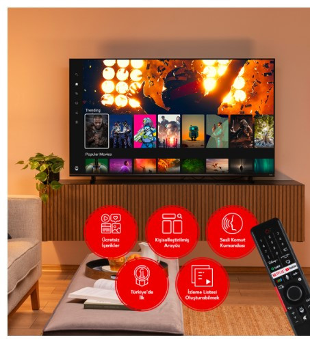 Vestel 55UT9740 4K Ultra HD 55″ 140 Ekran Uydu Alıcılı Smart LED TV