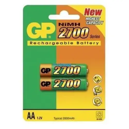 GP 2700mAh AA ŞARJLI KALEM PİL(2 Lİ BLİSTER)