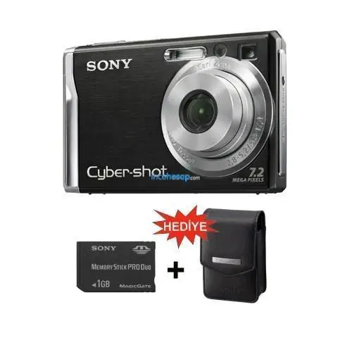 SONY DSC-W85/B 7.2 MP 3X OPT 2.5 LCD +ÇANTA+1GB