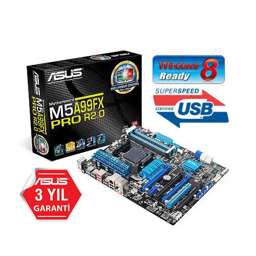 Asus M5A99FX PRO DDR3 GLAN+USB3+SATA3 16x Anakart