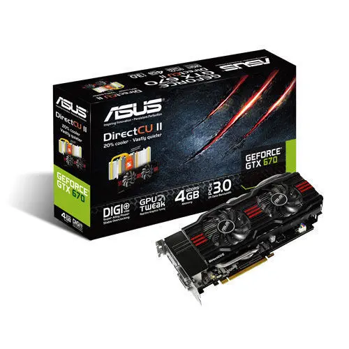 Asus GTX670 DC2 4Gb Ddr5 256Bit HDMI 16x