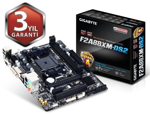 Gigabyte GA-F2A88XM-DS2 AMD A88X Soket FM2+ DDR3 2400MHz(OC) mATX