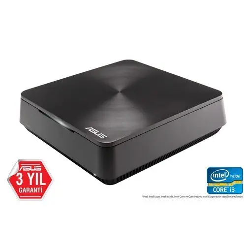 Asus VivoPC VM60-G091M Core i3-3217U 1.8GHz 4G 500G 3.5″ Freedos (KM YOK)  3YIL HDMI-VGA-AC Wifi-BT-Speaker-VESA  Mini Pc