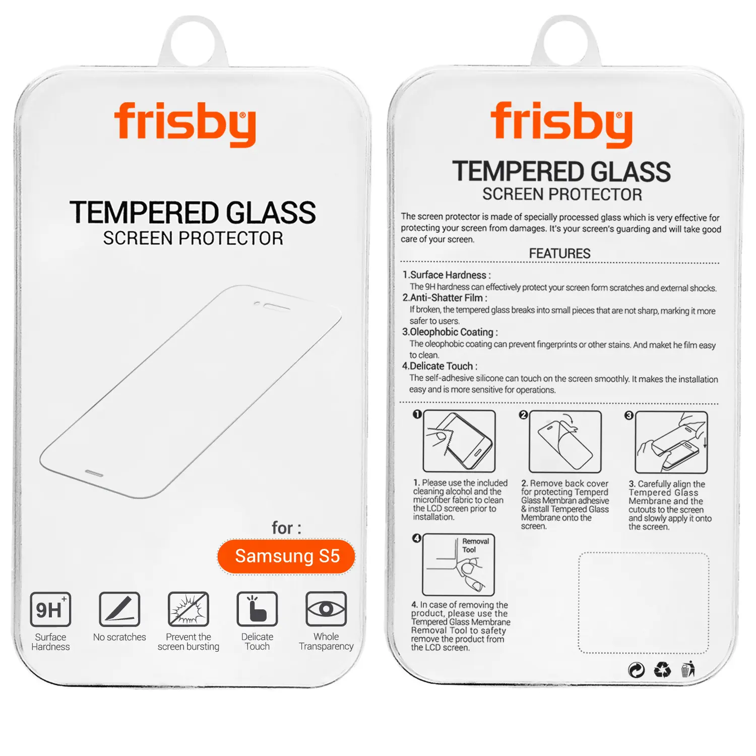 Frisby FTG-SM7054 Samsung I900/S5 Tempered Glass