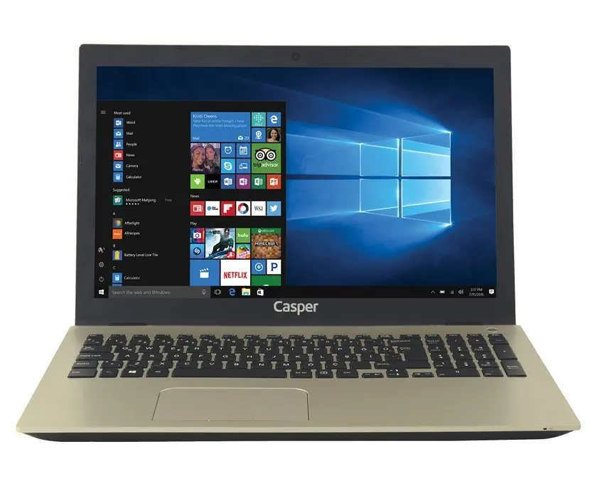 Casper Nirvana F600 F600.7200-AT45T-G i5-7200U 2.50GHz 12GB 1TB 2GB 940MX 15.6″ Windows 10 Gold Notebook