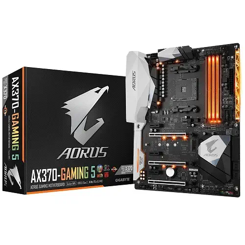 Gigabyte Aorus GA-AX370-Gaming 5 Amd X370 Soket AM4 DDR4 3200MHz(O.C.) Sata3 M.2 USB 3.1 ATX Gaming (Oyuncu) Anakart