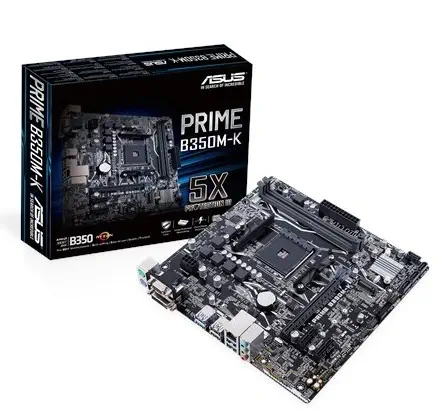 Asus Prime B350M-K AMD B350 Soket AM4 DDR4 3200(O.C.)MHz mATX Gaming(Oyuncu) Anakart