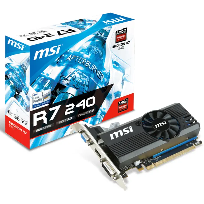 MSI Radeon R7 240 2GD3 LPV2 2GB DDR3 128Bit DX12 Ekran Kartı