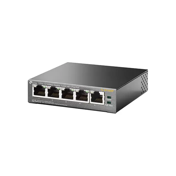 TP-Link TL-SF1005P 5-Port 10/100Mbps Masaüstü 4-Port PoE Switch