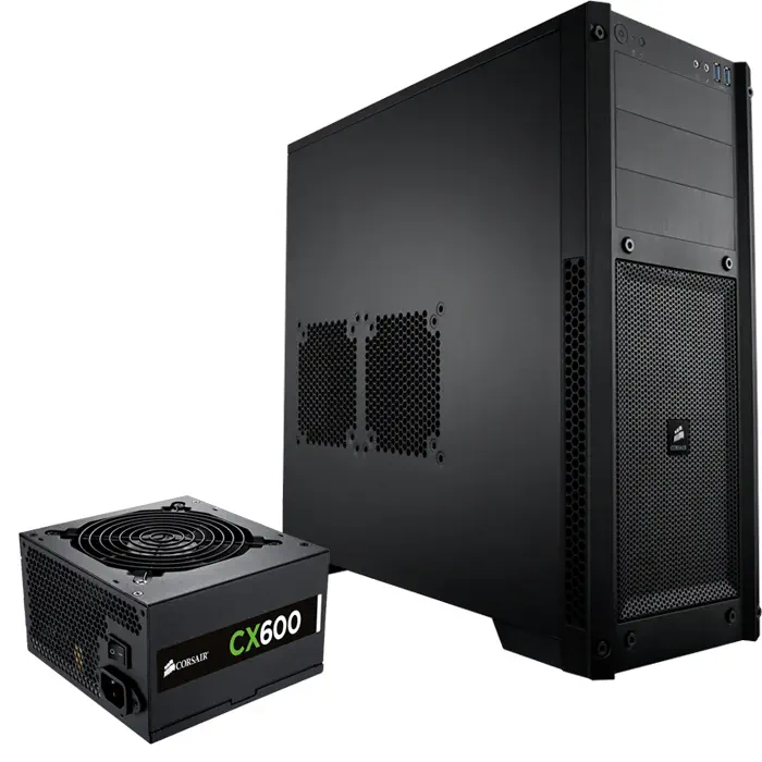Corsair Carbide Serisi 300R Compact PC Gaming Mid-Tower Kasa + CX600 600W 80Plus Güç Kaynağı (CC-9011014-WW+CP-9020048-EU)