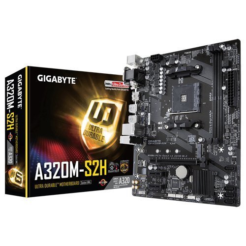 Gigabyte A320M-S2H AMD A320 Soket AM4 DDR4 3200Mhz(OC) mATX Gaming(Oyuncu) Anakart