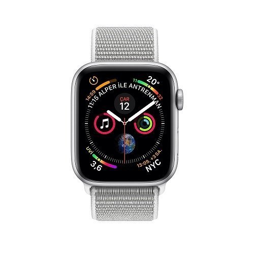 Apple Watch Series 4 GPS 40mm Gümüş Alüminyum Kasa ve Deniz Kabuğu Spor Loop MU652TU/A - Apple Türkiye Garantili