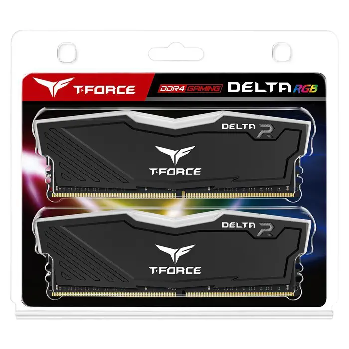 Team T-Force Delta RGB Black 16GB (2x8GB) 3200MHz CL16 DDR4 Gaming Ram (TF3D416G3200HC16FDC01)