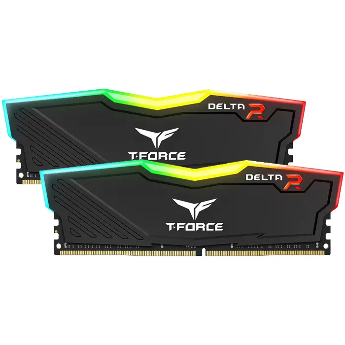 Team T-Force Delta RGB Black 16GB (2x8GB) 3200MHz CL16 DDR4 Gaming Ram (TF3D416G3200HC16FDC01)