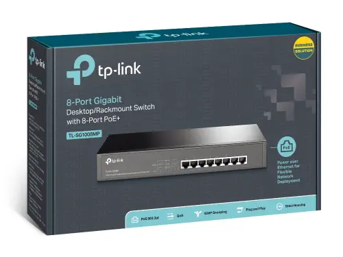 Tp-Link TL-SG1008MP 8-Port Gigabit 10/100/1000Mbps PoE+ Desktop/Rackmount Switch
