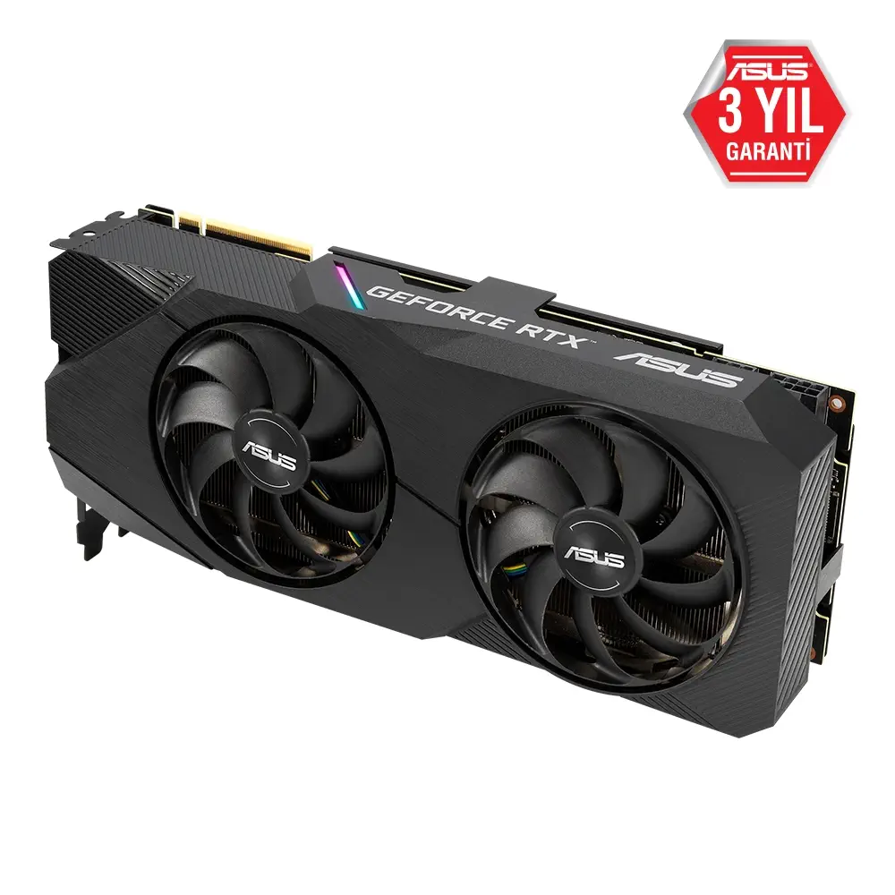 Asus Dual-RTX2070S-A8G-EVO GeForce RTX 2070 Super 8GB GDDR6 256Bit DX12 Gaming Ekran Kartı