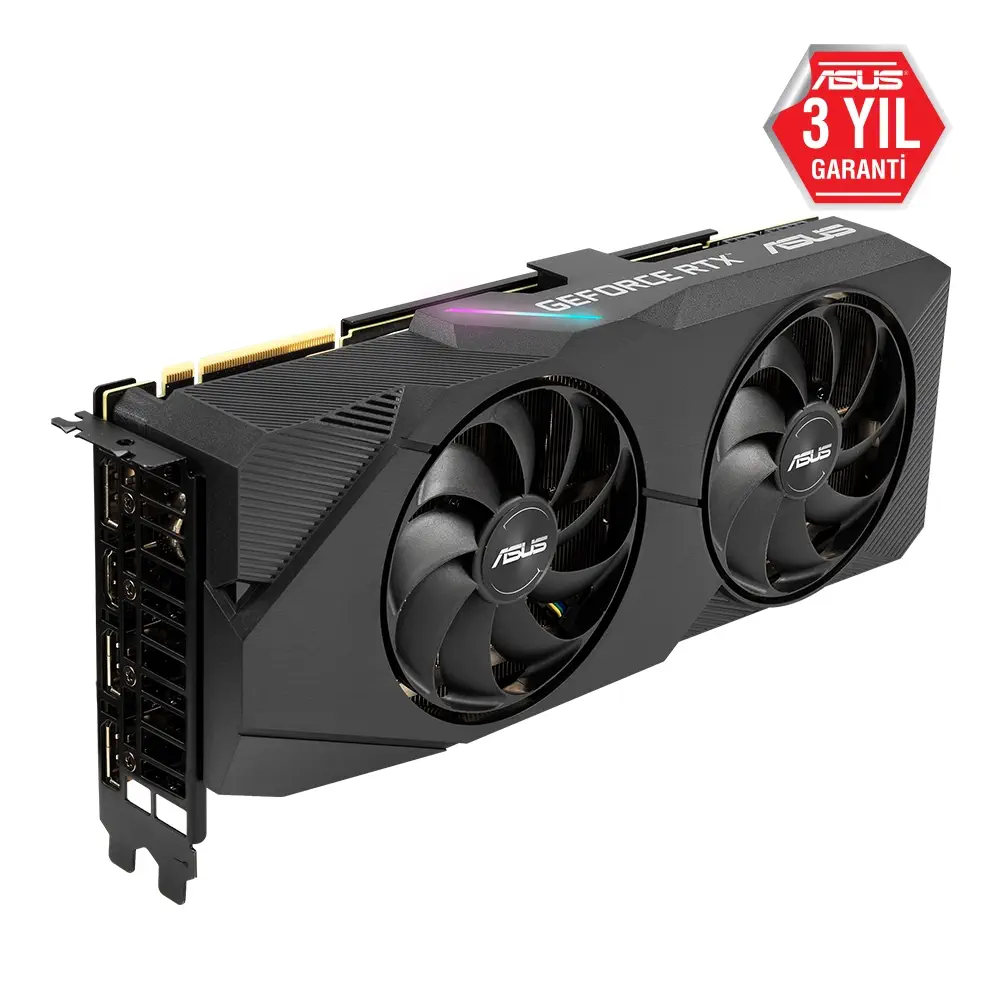 Asus Dual-RTX2070S-A8G-EVO GeForce RTX 2070 Super 8GB GDDR6 256Bit DX12 Gaming Ekran Kartı