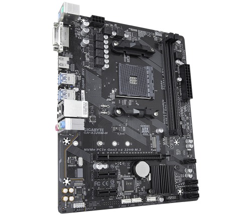 Gigabyte GA-A320M-H AMD A320 Soket AM4 DDR4 3200(OC)Mhz mATX Gaming Anakart