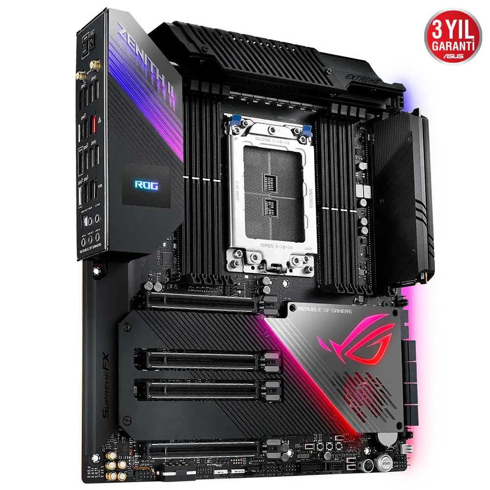 Asus ROG Zenith II Extreme AMD TRX40 Soket sTRX4 DDR4 4733(OC)Mhz E-ATX Gaming (Oyuncu) Anakart