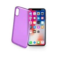 Cellularline Color Ultra Slim iPhone X / XS Cep Telefonu Kılıfı Mor