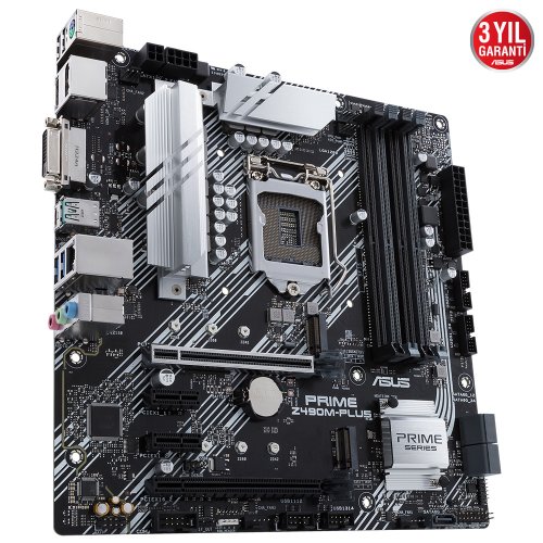 Asus PRIME Z490M-PLUS Intel Z490 Soket 1200 DDR4 4400(OC)MHz mATX Anakart