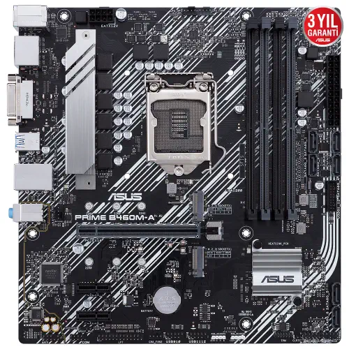 Asus PRIME B460M-A Intel B460 Soket 1200 DDR4 2933MHz mATX Gaming (Oyuncu) Anakart
