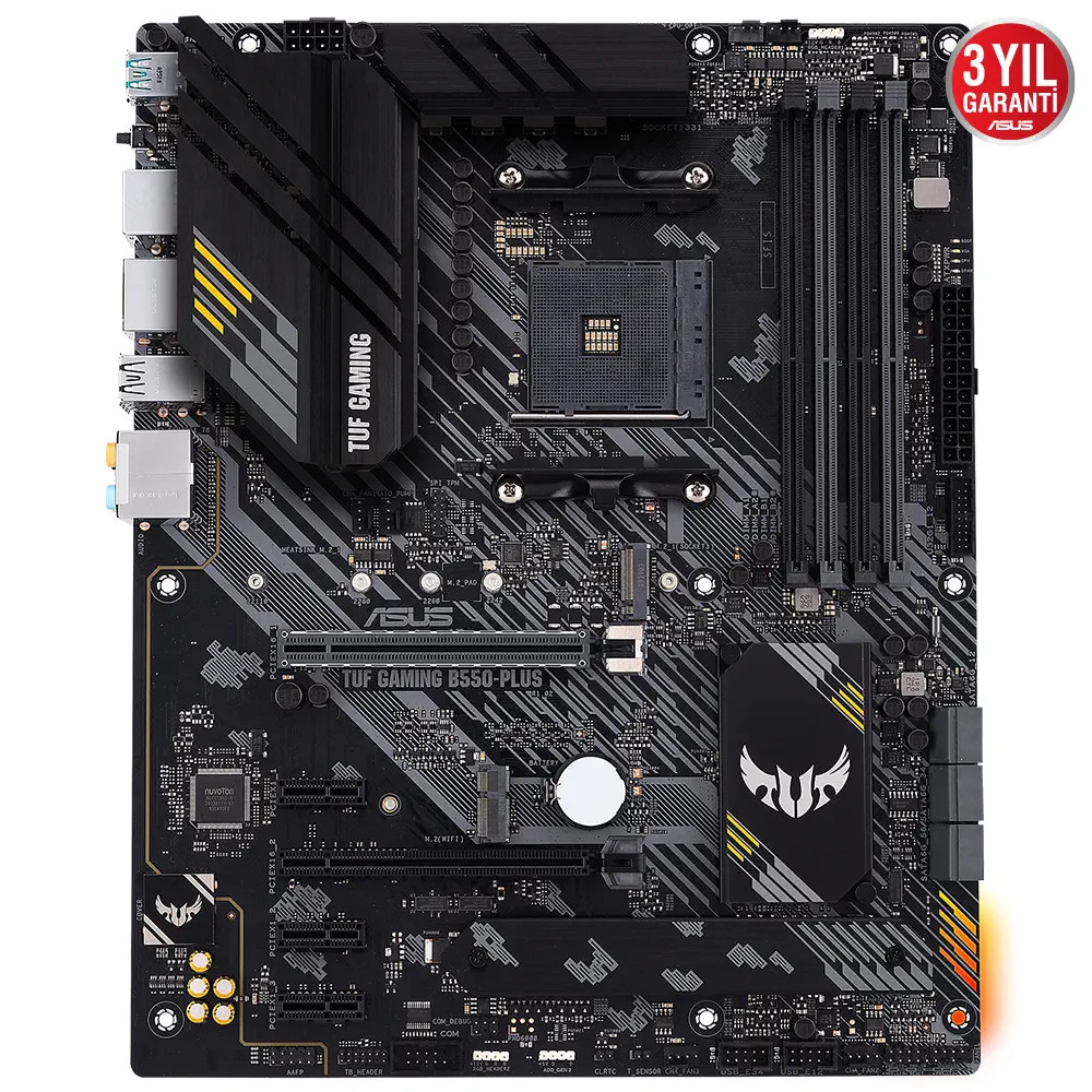 ASUS TUF Gaming B550-Plus AMD B550 Soket AM4 DDR4 4800(OC)MHz ATX Gaming (Oyuncu) Anakart