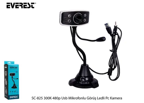 Everest SC-825 300K 480P Ledli USB Webcam