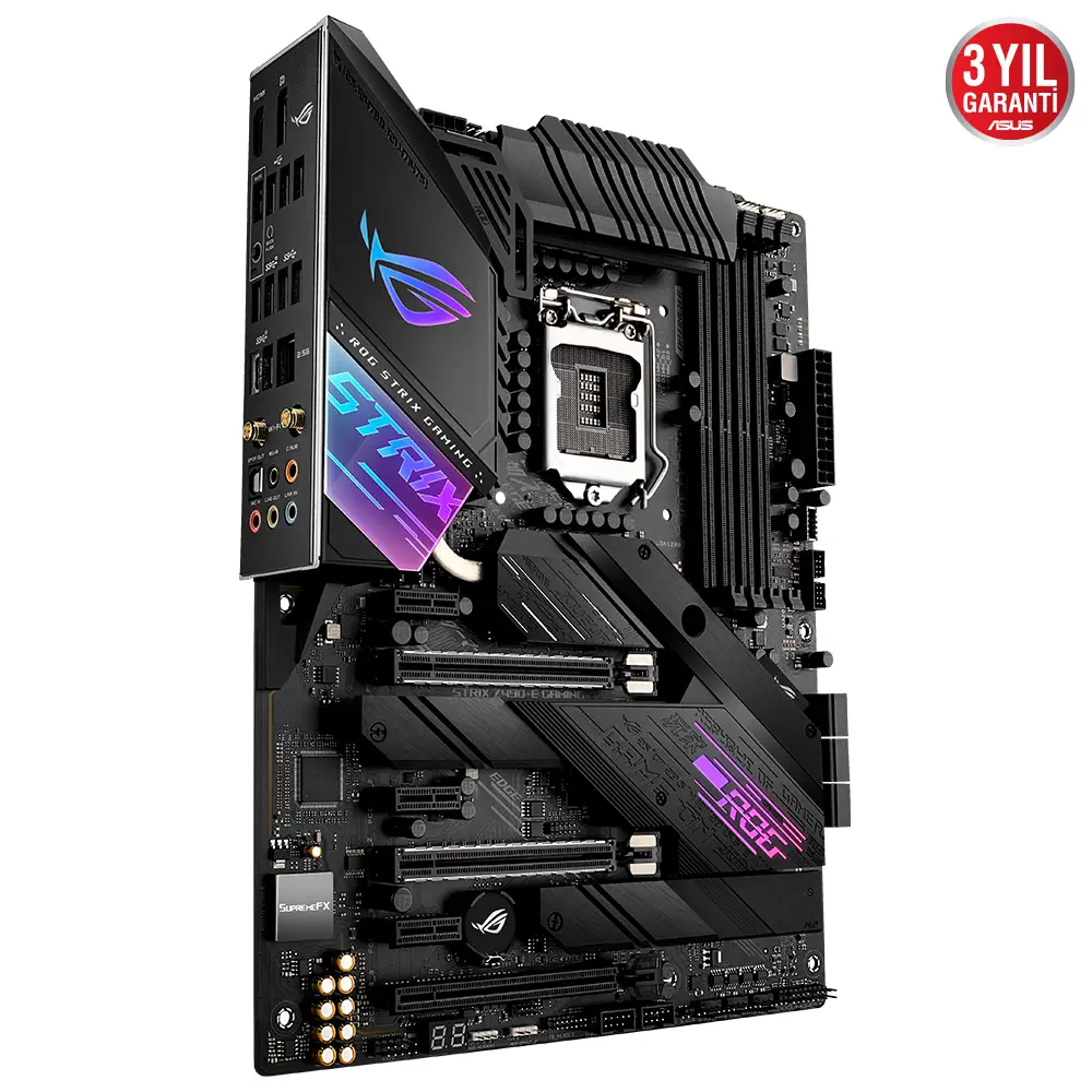 Asus ROG STRIX Z490-E GAMING Intel Z490 Soket 1200 DDR4 4600(OC)MHz ATX Gaming (Oyuncu) Anakart