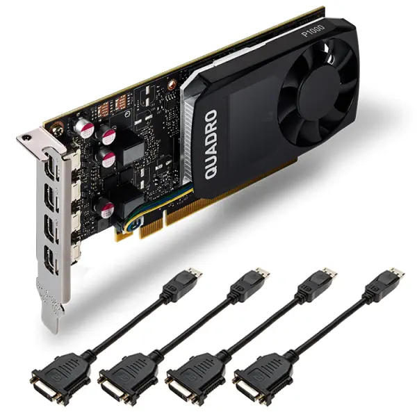 PNY Quadro P1000 DVI VCQP1000DVIV2-PB 4GB GDDR5 128Bit DX12 Ekran Kartı