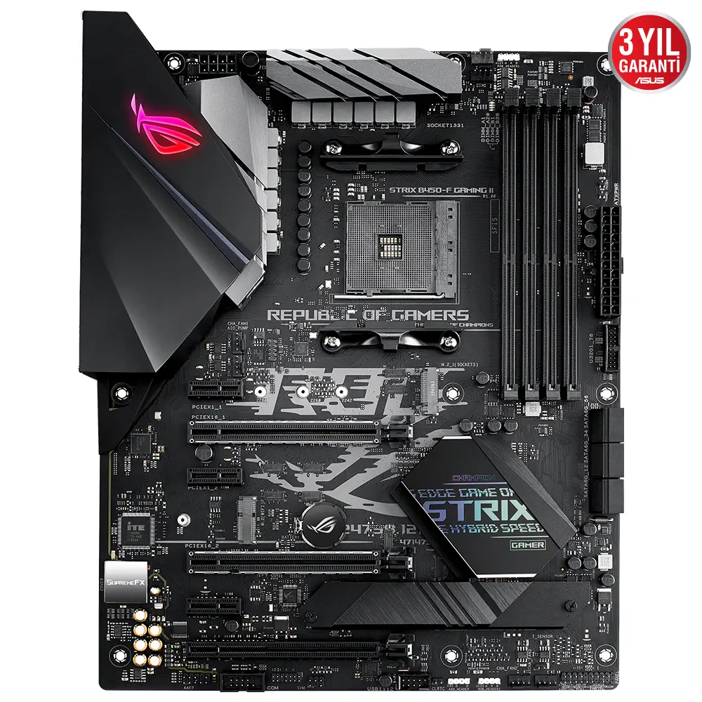 Asus ROG STRIX B450-F GAMING II AMD B450 Soket AM4 DDR4 4400(OC)MHz ATX Gaming (Oyuncu) Anakart