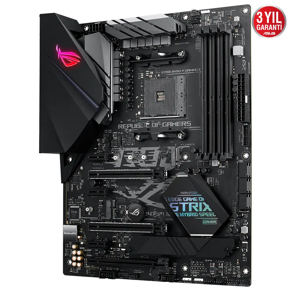 Asus ROG STRIX B450-F GAMING II AMD B450 Soket AM4 DDR4 4400(OC)MHz ATX Gaming (Oyuncu) Anakart