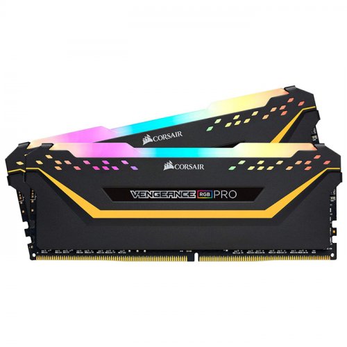 Resim Corsair Corsaır Cmw16gx4m2c3200c16-tuf 16gb (2x8gb) Ddr4 3200 Mhz C18 Vengeance Rgb Black Dımm Bellek 